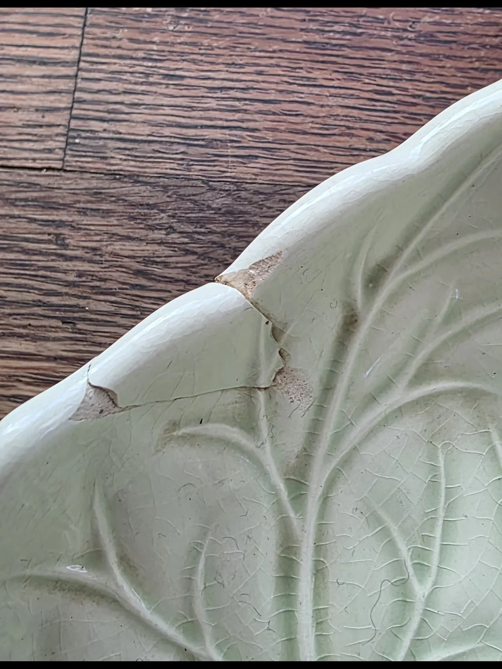 Rare Artichoke & Leaf Serving Platter Dip Tray California Pottery Vintage